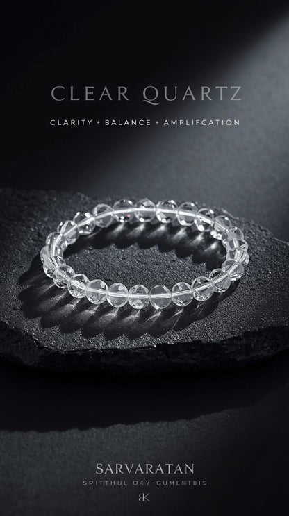 Clear Quartz Clarity Bracelet - Healing & amplification
