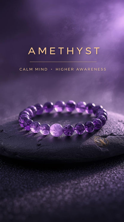 Amethyst Tranquility Bracelet - Calm & spiritual awareness