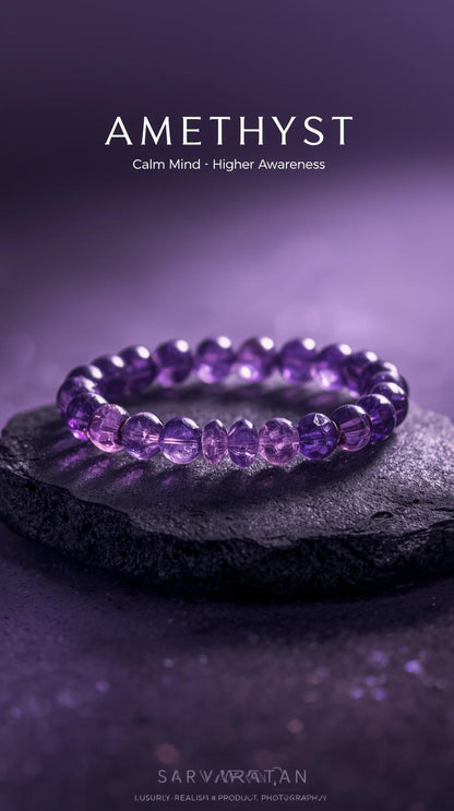 Amethyst Tranquility Bracelet - Calm & spiritual awareness