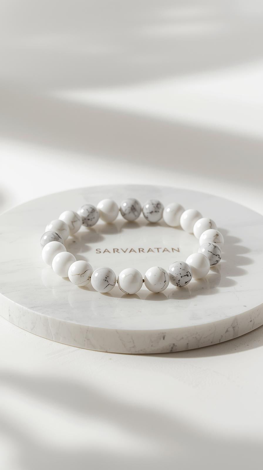 White Howlite Calm Bracelet - Peace & awareness