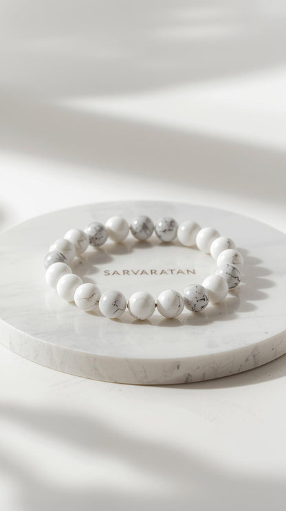 White Howlite Calm Bracelet - Peace & awareness