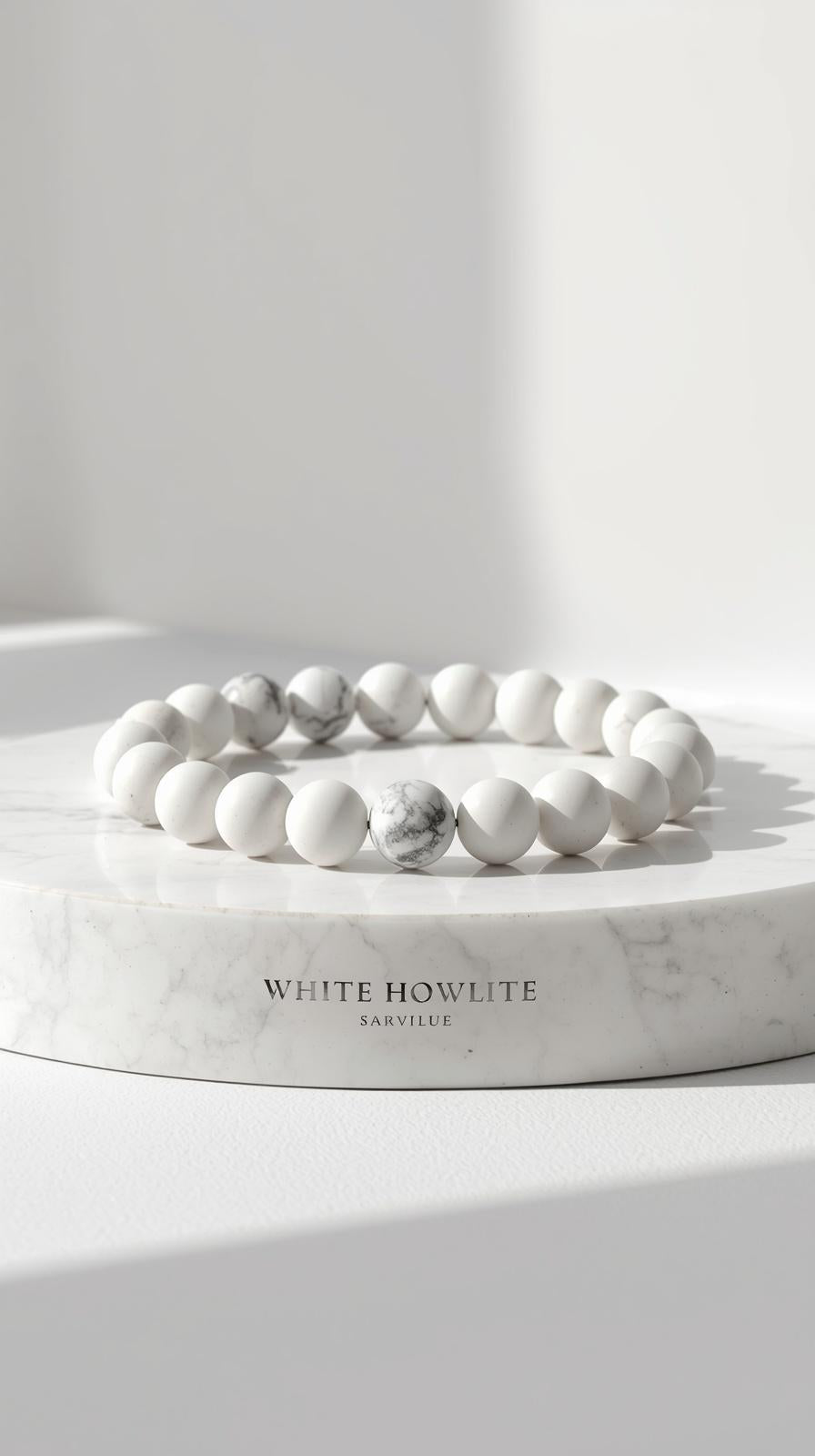 White Howlite Calm Bracelet - Peace & awareness