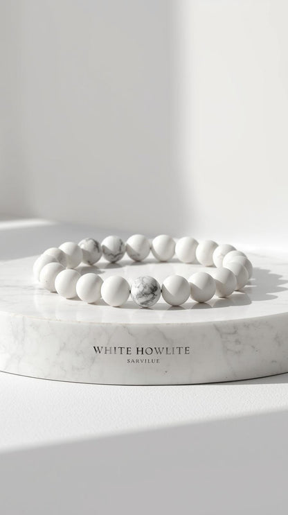 White Howlite Calm Bracelet - Peace & awareness